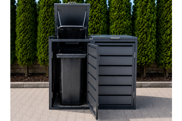 ZABUDOWA ŚMIETNIKOWA 2x120L kolor GRAFIT
